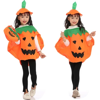 Halloween para Crianças Fantasia de Abóbora Vestido de Traje Adulto, Pai-filho Traje Conjunto do Traje de Halloween Decoração de Halloween