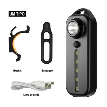 USB LED Exterior de Bicicleta Aviso de Lâmpada Tpye-c Recarregável Portátil Mini Noite, as Luzes de Cauda Luz de Bicicleta ao ar livre Indicador de Segurança