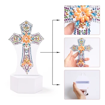 ZOOYA DIY Diamante Pintura Diodo emissor de Luz de Lâmpada Especial em Forma de Diamante Mosaico Religião Ponto de Cruz, Bordado de Diamantes Arte de presentes