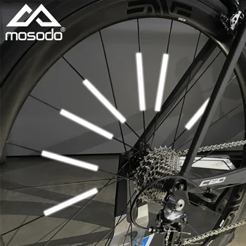 Mosodo 24pcs Roda de Bicicleta Falou Refletores de Luz de Advertência de Segurança para Bike MTB Bicicleta Reflexiva Etiqueta do Tubo de Acessórios de Equitação