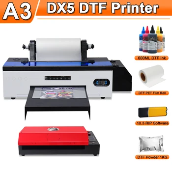 DTF Impressora A3 Tshirt Máquina de Impressão Epson DX5 L1800 cabeça de impressão de Transferência de Calor de Rolo de Filme DTF Impressora de Transferência de Kit de Conversão