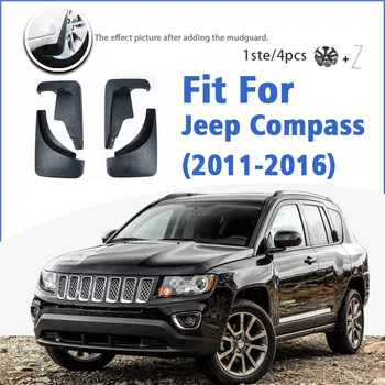 Guarda-lamas Para Jeep Compass 2011-2016 Dianteiro e Traseiro 4pcs Mudflaps pára-lamas do Carro Acessórios Auto Styline Protetor de Respingo de Fender