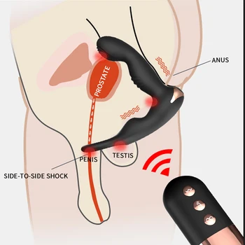 Controle Remoto Do Sexo Masculino Massagem De Próstata Vibrador Plug Anal Sem Fio Vibradores Retardar A Ejaculação Estimulador Homem Brinquedos Sexuais Gel De Sílica