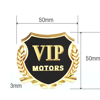 2pcs Logo 3D VIP MOTORES do Carro de Metal Cromado Emblema Emblema do Decalque da Janela da Porta de Órgão Adesivo de Carro acessórios