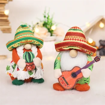 Anãozinho Boneca Decoração Do Feriado Mexicano Instrumentos Festival De Cactos Partido Sem Rosto Casal Boneca De Decoração De Casa De Dom Evento Festivo
