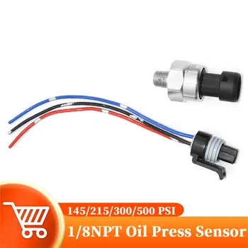 5V 1/8NPT Sensor de pressão de Óleo de Aço Inoxidável de Óleo Combustível Ar Transdutor de Pressão Transmissor de 145/215/300/500PSI