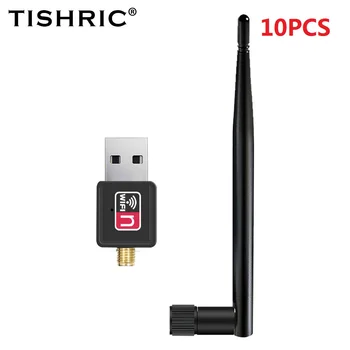 10PCS TISHRIC Adaptador USB Wifi 150Mbps 2.4 ghz Antena USB2.0 Placa de Rede sem Fio 802.11 n/g/b Para PC Portátil wi-FI do Receptor