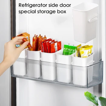 Geladeira Side Porta De Alimentos, Caixa De Armazenamento Freezer Armazenamento De Caixa De Cozinha Conservação Dos Alimentos, Caixa De Compartimentado Recipiente De Armazenamento