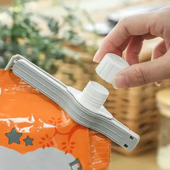 Umidade-prova de Vedação Clipe com a Tampa do Portátil, Livre de BPA Tempero Clip de Plástico Reutilizáveis Saco de Comida Clip Design Ergonômico Alimentos Clip