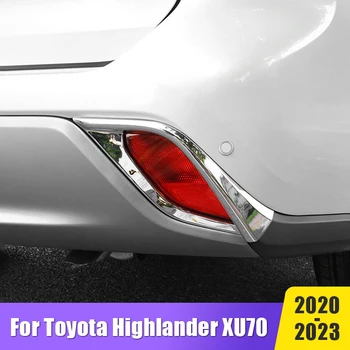 Acessórios do carro Para Toyota Highlander Kluger XU70 2020 2021 2022 2023 Nevoeiro Tampa da Lâmpada Guarnição Foglight Luz da Sobrancelha Adesivos