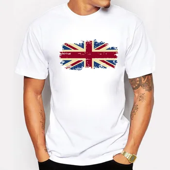 Reino unido Bandeira Nacional de Mens T-shirts Casual Manga Curta Reino Unido Rio Verão os Fãs de Jogos de Ânimo Tops Tees