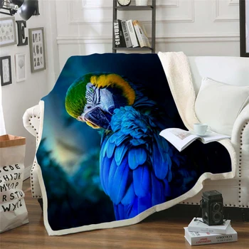 Plstar Cosmos Cobertor de Lã Papagaio brid impressos em 3D Sherpa um Cobertor na Cama da Menina das Crianças Flor de Têxteis para o Lar Sonho de estilo-1