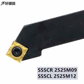 1PC SSSCR SSSCL 2525M09 2525M12 a Haste da Ferramenta de Torneamento Externo Máquina-Ferramenta de Fixação Chato Torno SCMT