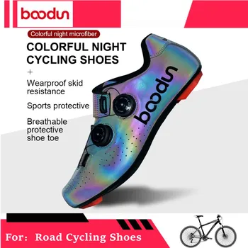 Boodun Sapatos de Ciclismo de Estrada Homens Profissional de Corridas de bicicletas tênis de esportes ao ar livre bicicleta de Estrada de auto-bloqueio sapatos