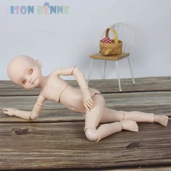 SISON BENNE Nude 1/6 Mecânica Jointed Doll 19 Articulações Móveis Corpo BJD Boneca Sem Roupas Maquiagem Rosto de DIY