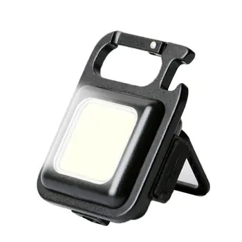 Mini Cob Lanterna Portátil De Bolso Mini Lanterna Elétrica Recarregável De 400 Lumens Recarregável Luz Do Keychain Com Abridor De Garrafa Para