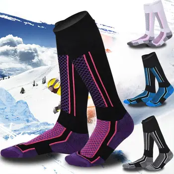 1 Par de Inverno, Homens, Mulheres, Esportes ao ar livre Snowboard Algodão Térmica Quente Longas Meias de Esqui носки носки женские