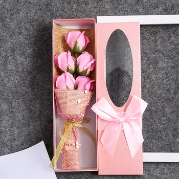 Artificial Sabonete Flor de Rosa do Buquê de Sacos de Presente de Dia dos Namorados Dia das mães Dia dos Namorados Presente de Casamento Decoração da Casa Flor das Flores