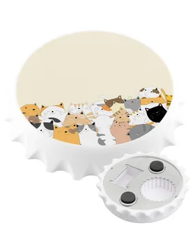 Animais De Desenhos Animados Gato Criativo Multifunções Cerveja De Garrafa, Abridor De Família Ímã De Geladeira De Decoração De Casa De Acessórios De Cozinha Ferramenta Gadgets