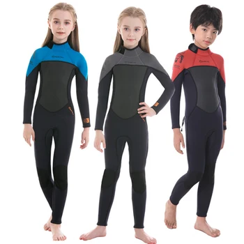 2,5 MM de Neoprene Novas Crianças, Roupa de Uma Peça Quente de Manga comprida protector solar de Água de Esportes de Natação Mergulho Surf Mergulho