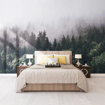 Bacaz Grande Em Woodlands papel de Parede 3d de Neblina, Floresta Mural de Papel de Parede para o Office pano de Fundo do Quarto casa de Banho de plano de Fundo Adesivos