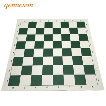 Novo de Alta Qualidade Tabuleiro de xadrez Conjunto de 51 cm* 51 cm Verde Material de PVC Jogo de Xadrez Acessórios Portáteis Macio Padrão de Jogos de Tabuleiro qenueson