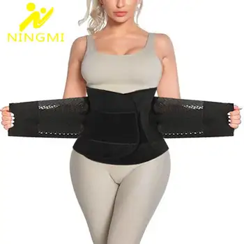 NINGMI Cintura Treinador para as Mulheres, a Perda de Peso da Barriga Cinto de waist cinchers Aparador de Emagrecimento Banda Espartilho Queimador de Gordura do Corpo Shaper Treino