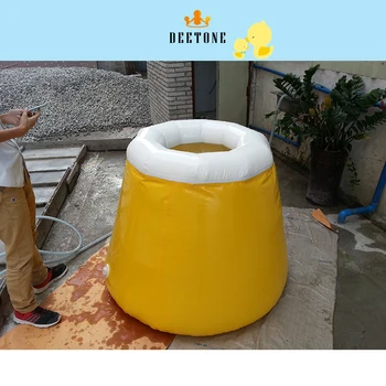 Diâmetro de 1,2 m de altura de 1,5 m saco de água, amarelo rodada de armazenamento de água de piscina, piscina inflável do PVC