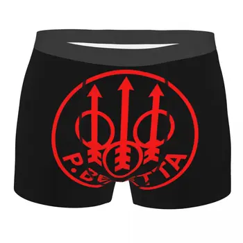 Personalizado Beretta Arma Logotipo Underwear Homens Trecho Cuecas Boxer