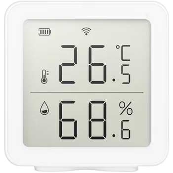 Tuya WIFI, Sensor de Temperatura E Umidade Interior do Higrómetro do Termômetro Com Display LCD de Apoio Alexa Google Assistente