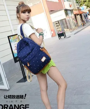 30pcs/muito estilo coreano dupla de Ombro livro Sacos de meninas de moda de mulheres de lona Pontos mochila mochilas