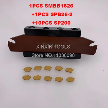 16mm pecíolo SPB26-1pcs 2+SMBB1626 1pcs+ SP200 NC3020/NC3030 10pcs=12pcs/set NC3020/NC3030 Usinagem de aço de torno CNC, ferramenta