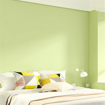 wellyu verde Matcha papel de parede amarelo planície verde, cor sólida, moderna e minimalista não-tecido de quartos, sala de TV, papel de parede