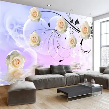 personalizado papel de parede moderno para paredes 3 d HD flor papéis de parede papel de parede de projetos para a sala de estar decoração do quarto de fotos do mural
