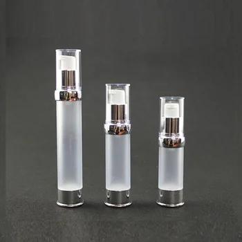 15ml fosco airless garrafa de prata bomba de loção emulsão essência de toner equilíbrio fundação de soro de Cosméticos de cuidados com a pele embalagem
