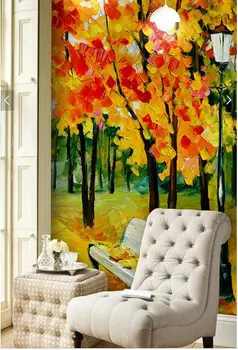Papel de parede personalizado para paredes 3 d. Madeiras pintura de paisagem para a sala quarto TV pano de fundo impermeável papel de parede