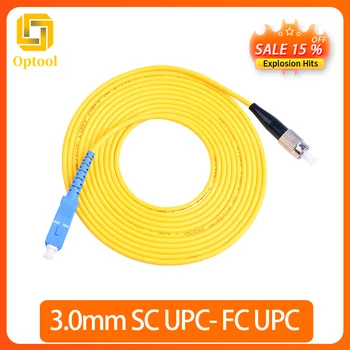 Frete grátis 5PCS/monte FC/ UPC-SC/ UPC 3.0 mm modo Simplex de remendo da fibra óptica Cabo de 3,0 mm de fibra óptica FTTH jumper cabo