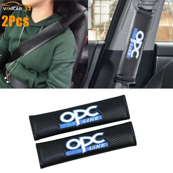 VEHICAR 2PCS de Carro do Cinto de Cobre Condutor Protetor de Ombro Para OPC Logotipo tricô Acessórios do Veículo