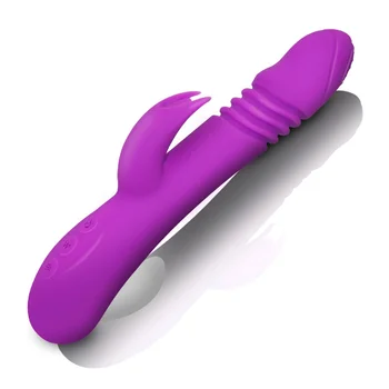 Aquecimento Vibrador Telescópica Vibradores Ponto G Vagina Massager Masturbação AV Vara Língua Duplo de Vibração Sexo Oral Brinquedos