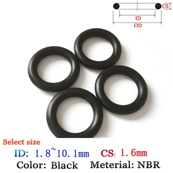 CS1.6mm ID1.8-10.1 mm NBR Anel-O de Borracha Arruela de Vedação de Plástico de vedação anel de Silicone filme de óleo e água anel de vedação Fluoro de vedação