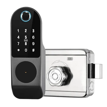 Tuya App Smart Lock Fechadura Biometrica Impermeável de Segurança de Casa de Bloqueio de Senha Digital RFID Entrada Sem chave de Bloqueio da Porta