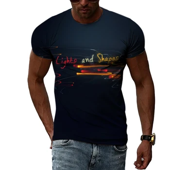 Verão nova Personalidade Divertida Resumo de Impressão 3D dos Homens T-shirt O Pescoço redondo Moda Casual, Tamanho Plus Estilo de Rua Hip-hop Harajuk