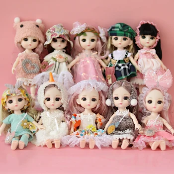 Novo Bjd 1/12 Bonecas Acessórios de Ajuste para 16cm Roupas de Boneca Baby Dress Up Casual Esportes Vestido de Princesa Brinquedos para Meninas Menino de Casa de bonecas
