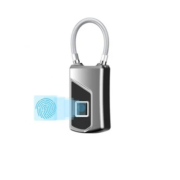 Portátil Porta Inteligente Sem Fechadura Biometrica IP65 Impermeável e Recarregável Cadeado impressão Digital Rápida para Desbloquear o Saco de Mala
