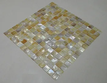 Amarelo lábio shell de mosaicos, mãe de pérola, cozinha banheiro backsplash o papel de parede de mosaicos de azulejos brilho da decoração do bar do hotel