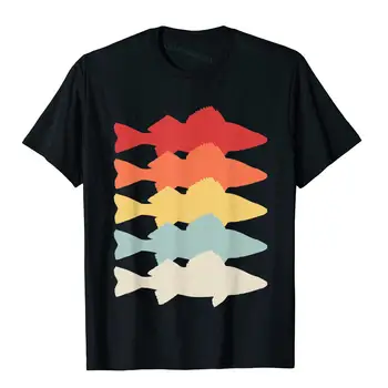 Walleye Pesca Gráfico Vintage Peixes De Água Doce Presente Da T-Shirt Exclusiva T-Shirt Para Homens Tops De Algodão T-Shirt Japão Estilo Da Marca