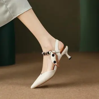 HiRoch Simples Feminino De Sandálias De Salto Alto Com Borboleta Nó Suave De Tiras Leater Verão As Mulheres Se Vestem Sapatos Para Senhoras Parte Do Escritório