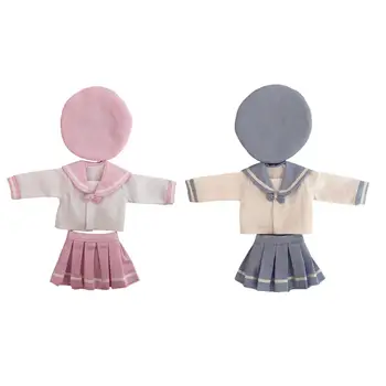 Roupas de boneca de Vestido de Conjunto de Uniformes Escolares para 1/6 12inch Bebê Menina Boneca de Brinquedo
