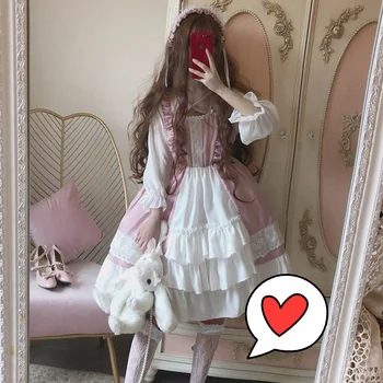 Japonês loli lolita saia op pequena vestido bonito vestido lolita aluna de fadas saia gothic lolita vestido de mulher kawaii roupas