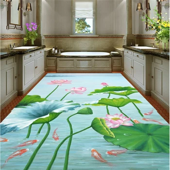 wellyu Personalizado mural em grande escala em carpete Yulian 3D de banho sala de estar grosso impermeável, não-deslizamento da telha de assoalho de adesivos